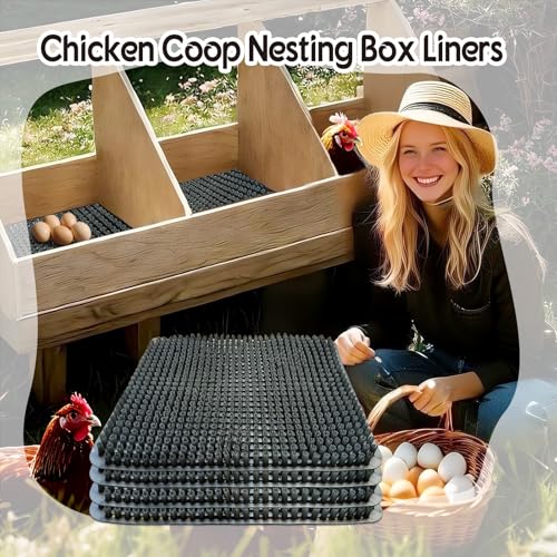 Washable Nesting Pads for Chicken Coop, Chicken Nesting Boxes for Laying Eggs, Laying Pads for Hens, Reusable Nest Mats, Darkgrey 4 Count - color: Darkgrey-4