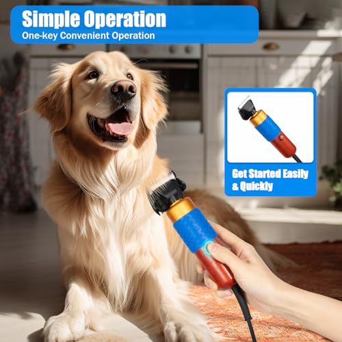 9.4 Ft Sheep Shears, 36w Electric Animal Shearing Machine with Replaceable Blades/Limit Comb for Dogs Cat Goat Alpaca, Llamas, Angora Rabbits Shearing Hand Piece Cutter Livestock Pet Supplies
