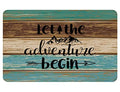Welcome Mats for Front Door Farmhouse Camper Door Mat Trailer RV Floor Mats Let The Adventure Begin Camping Doormat Non Slip Rubber Entrance Rug for Indoor Outdoor 17x28 inch
