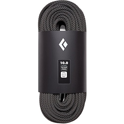 Black Diamond 10.0 Static Rock Climbing Rope, 65m, Low-Stretch Nylon | built for static applications, stable & reliable performance, smooth handling sheath, 65-meter length for versatility