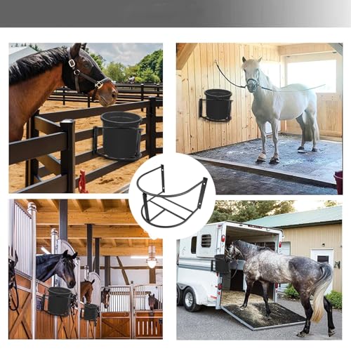 2 Pack Bucket Holder,5 Gallon Water and Feed Bucket Holder Wall Mounted Hanger for Horse,Goat,Sheep and Other Livestock,14.5x13.6x9.2 Inch - style: Bucket Holder-2PCS