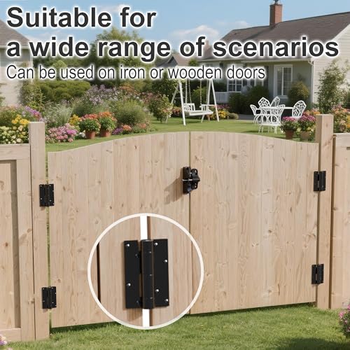 1 Pair 5-3/4” self-Closing gate Hinges, Aluminum Hinges, Heavy Duty gate Hinges for Metal Gates, Pool Gates, Aluminum Gates (1)