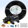 Moongiantgo Outdoor Misting Cooling System with Pump, 116PSI High Pressure | Mister with 65.5FT(20M) Water pipe+24 Misting Nozzles 0.02’’+3/4’’ Faucet Adapter, System for Outside Patio Garden Beaches