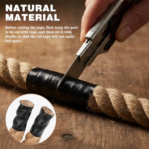 1 1/2 Inch x 50ft Jute Rope Natural Thick Heavy Hemp Rope Nautical Ropes Twisted Manila Rope for Crafts, Climbing, Bundling,Anchor, Hammock, Nautical, Cat Scratching Post, Tug of War, Decorate - size: 1 1/2 Inch x 50 Feet