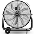 KEN BROWN 24 Inch Industrial Drum Fan, High Velocity Floor Shop Fan, Heavy Duty, 9500 CFM, 8 Blades, 3 Speeds, 360 Degree Tilt, Ideal for Industrial, Commercial, Gym, Garage Use, Black - size: 24 Inch