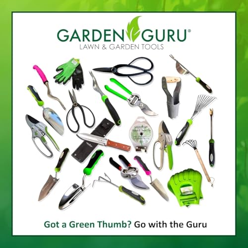 Garden Guru Hand Weeder Fork Tool – Rust Resistant High Carbon Steel – Ergonomic Handle – Great for Planting, Spreading Mulch, Weeding, Loosening & Transplanting Soil - size: 1 Pack