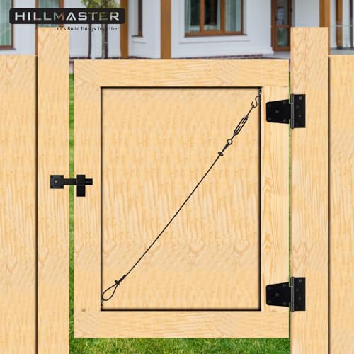 HILLMASTER Sturdy 6" Farm Flip Fence Gate Latch, Barn Door Lock Flip Latch Hardware, Rustic Gate Lock for Cabinet, Shed, Sliding Doors, Matte Black (Pack of 2) - size: 6in (Pack of 2)