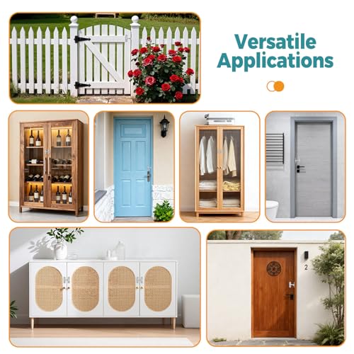 Barn Door Lock 2.4" 90/180 Flip Gate Latch, Sliver 2-Pack | Heavy Duty Zinc Alloy Sliding & Swing Door Latch for Barn, Gate, Fence, Shed - color: Silver-2 Pcs