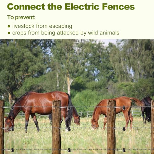 50 Pcs Black Electric Fence Wire Screw-in Insulator and 1 Insulator Socket Tool Labor-Saving Fence Ring Post Wood Post for Tape Rope Electric Wire Animal Agricultural Garden(Classic) - style: Classic