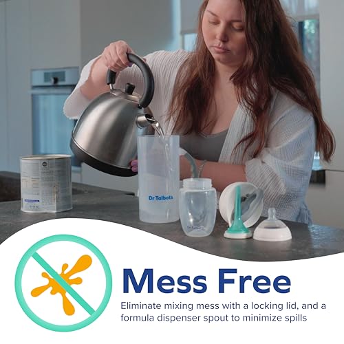 Dr. Talbot's Formula Mixer - 32 oz | Clump-Free Mixing - Expiration Dial -Dishwasher Safe - Spill-Free Baby Feeding