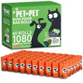 Pet N Pet Poop Bags for Dogs, 1080 Count, Plant Based, Unscented, Orange | 41%, 59% PE, Extra Thick, 9 x 13, Waste, Leak-Proof, Tear-Resistant, Easy-Tear Design, Durable, Reliable, dog waste bags - color: Orange - Unscented