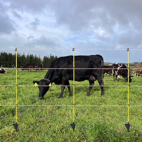 45 inch Electric Fence Posts Step in Fiberglass Insulated Plastic Electric Fence with Post, Electric Fence Stakes for Dogs, 50 Pack - color: 45 INCH, size: 50 pcs