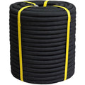 3/4 Inch x 200 Feet Double Braided Arborist Rigging Rope - Heavy Duty Polyester Rope for Tree Work Climbing Swing Nautical Outdoor Adventures, Black - size: 3/4inch x 200feet
