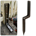 Adjustable Fence Post Repair Kit Quick Easy Fix Broken Leaning Wooden Post | Heavy Duty Steel, Uneven Ground & Underground Obstacles Adjust, Wood Fence Post Anchor Stakes Support - size: Pack of 1