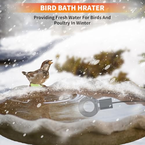 250W Utility De-Icer Submergible Cast Aluminum Chicken Water Heater for Livestock Tank Heater Bird Bath Heater in Winter - size: 250W
