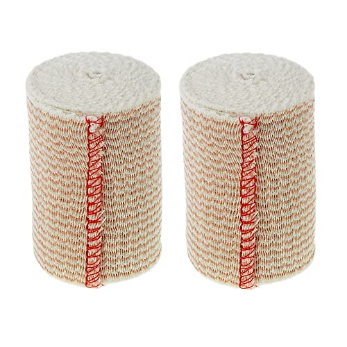 Dealmed 3" Elastic Bandage Wrap with Self-Closure - 2 Count | Cotton Polyester Blend, Individually Packed, Breathable 5 yd Stretch Fabric, For Sprains Strains Edema, 2 Total Rolls - size: Pack of 2