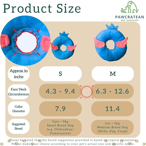 Adjustable Comfy Flower Style Elizabeth Collar for Cats Puppies Soft Recovery Cone Pet Protective Neck Collar (Blue Angel Wing, Medium) - color: Blue Angel Wing, size: Medium