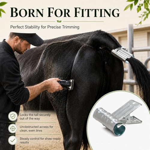 1 Pcs Livestock Show Supplies Cattle Horses Grooming Tail Clamp | Metal Secure Tail Holder Cleaning Handling Tool, Washing Dog Goats Sheep Farm Animal Supplies Accessories, Animal Lovers Gift