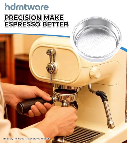 3 Pack Espresso Machine Parts 51mm Stainless Steel Coffee Filter Basket | Reusable Coffee Filter Silver Portafilter Basket, Single/Double/Four Cup Single Wall Coffee Pressurized Porous Filter