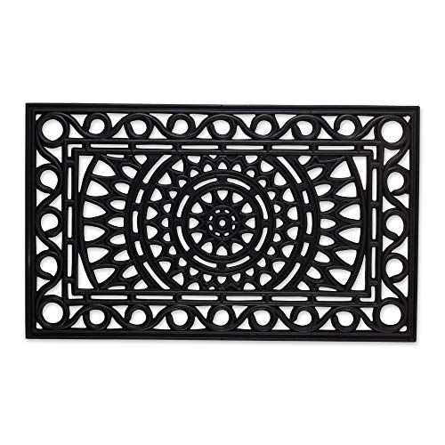 DII Rubber Doormats Collection All Weather, 18x30, Sun Scroll - color: Sun Scroll, size: 1'6" x 2'6" (Rectangular)