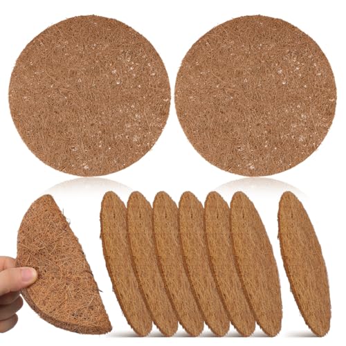 POPETPOP 10 Pcs Pigeon Nest Pads, Natural Coconut Fiber Bird Breeding Mat | Bird Egg Mat for Parakeet Chicken Breeding Hatching - Pigeon Supplies