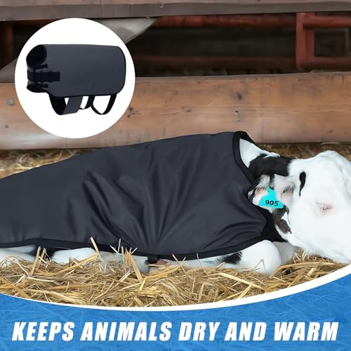 Shinylin Goat Blanket for Winter Sheep & Calf Blanket, Gray, Size XL | Waterproof Goat Blanket with Soft Fleece Lining and Adjustable Straps for Winter Warmth, Show Goats and Pets