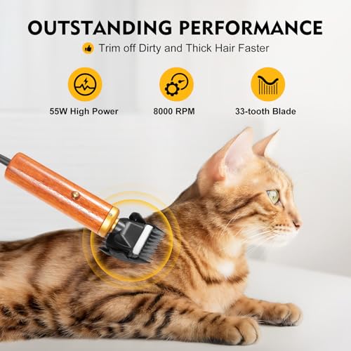 Sheep Shears, 55W Professional Electric Pet Grooming Clippers, Animal Grooming Clipper Kit for Dogs, Cat, Goat, Alpaca, Llamas, Rabbits