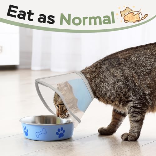 Cat Cone Collar Soft: Comfortable Waterproof Mesh Recovery Cone After Surgery to Stop Licking and Scratch, Alternative to Plastic Elizabeth Head/Neck Cone, Blue,S - color: Blue, size: S