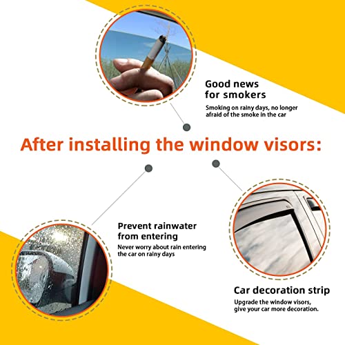Window Visor Rain Guards for 01-12 Escape 08-11 Tribute 05-11 Mariner | Premium Acrylic Smoke Wind Deflectors Tape-On Outside Mount, Rainproof Sun Protection For Quiet Daily Commute Road Trip - size: 01-12Escape/08-11Tribute/05-11Mariner