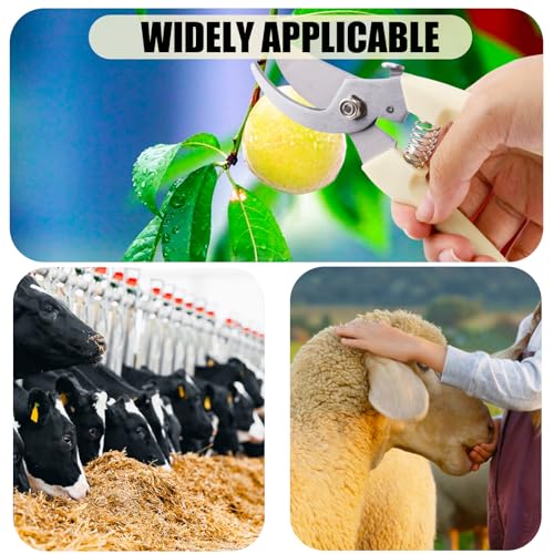 BOXOB Goat Hoof Trimmers, Stainless Steel Goat Toe Trimming Tool with Spring Hoof Shears Sheep Nail Clippers for Sheep Pigs Horses Livestock Nail Scissors and Garden Potted Tree Pruner Plant Pruning
