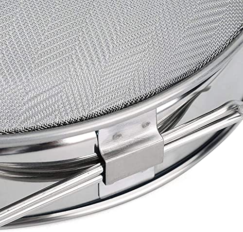 BEEXTM Honey Strainer Filter Stainless Steel Double Sieve for 5 Gal Bucket | Adjustable Arms 9"-16", 1875+650 Micron Dual Mesh, Food Grade, Easy Clean, for Beekeeping & Kitchen, for Honey, Yogurt, etc.