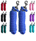 Majestic Ally Pack of 2 Solid Poly Lead Rope for Horses & Livestock – 10 Foot Long and 5/8 inch Thick - Replaceable Heavy-Duty Bolt Snap – Handmade – Soft, Broken in Feel (Royal Blue) - color: Royal Blue