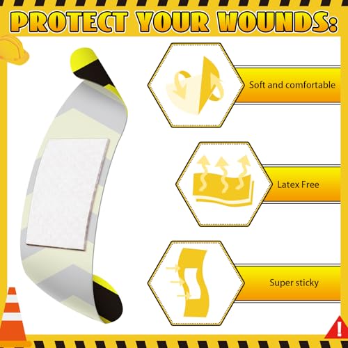 Panelee 120 Pcs Kids Dog Farm Animal Adhesive Bandages Monster Construction Trucks 20 Styles Puppy Cute Waterproof Breathable Bandages for Kids Girl Boy Children Toddler (Construction Trucks) - style: Construction Trucks