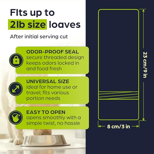 The Original Dog Food Loaf Storage Container - Patent Pending Reusable Airtight Can Cover Pet Food Sealer - Keeps Dog Food Can Fresh in the Fridge, Eliminates Odor - color: Loaf - 1 pack