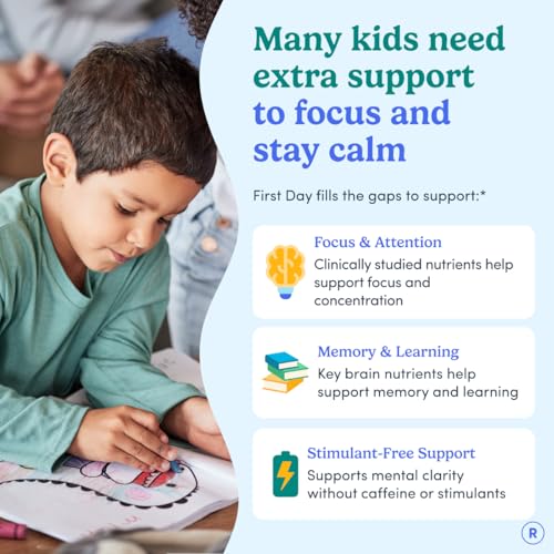 Focus Gummies for Kids with Cognizin® Citicoline, PS & Vitamin B3, 60 Count | Brain gummies for kids with Cognizin® citicoline, phosphatidylserine and vitamin B3 support daily focus, recall and learning.