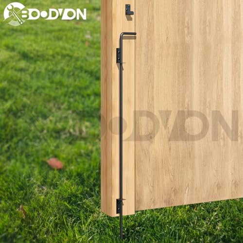 36" Cane Bolt Gate Drop Rod Heavy Duty Gate Hardware, Gate Ground Latch for Wood Metal Vinyl Gates Doors Stopper for Gate Ground, Wrought Iron Gate Latches, Black Finish-1 Pack - size: 36 Inch