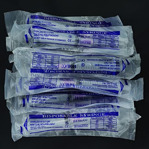 20 Pack 10ml Industrial Sterile Syringes with 18Ga 1.5 Inch, Plastic Disposable Syringe for Scientific Labs, Liquids Refilling and Measuring - style: 10ml syringe with needle18ga