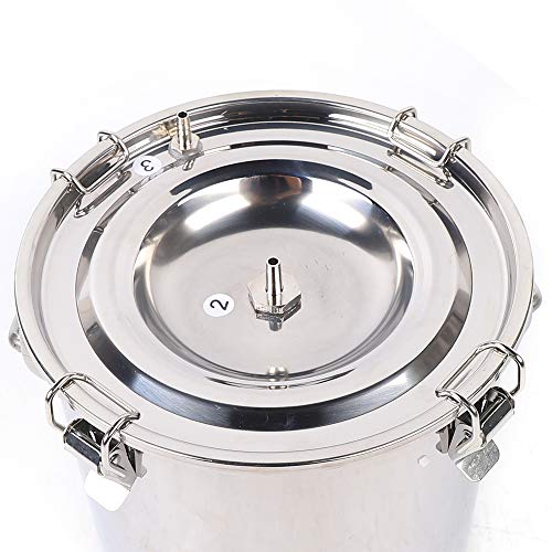 Electric Dual Head Goat Milking Machine Portable Pulsation Milking Machine Piston Vacuum Pump Stainless Steel Milking Equipment 5L/1.32Gal