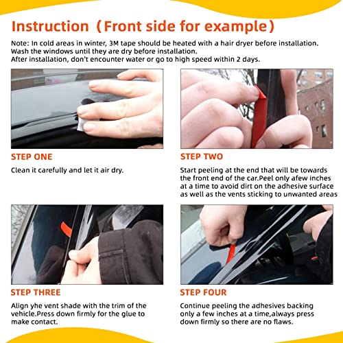 Window Visor Rain Guards for 01-12 Escape 08-11 Tribute 05-11 Mariner | Premium Acrylic Smoke Wind Deflectors Tape-On Outside Mount, Rainproof Sun Protection For Quiet Daily Commute Road Trip - size: 01-12Escape/08-11Tribute/05-11Mariner