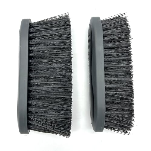 Large Horse Grooming Dandy Brush (Grey - Short Bristles) - color: Grey - Short Bristles