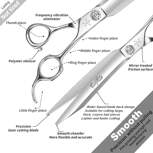 High-end Professional Dog Grooming Scissors Pet Grooming Shears 8 Inches Extremely Very Sharp Made Of Stainless Steel Alloy By Hand For Dog Cat Groomer - color: 8inch Shears