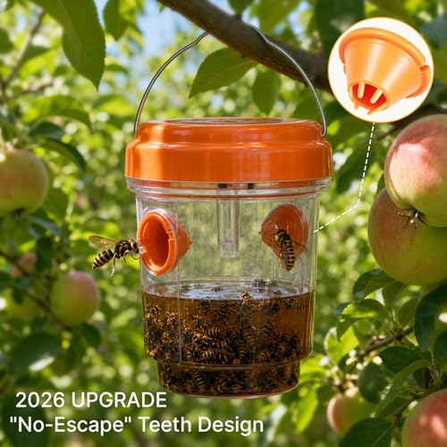 SheeChung [2026 Upgraded] Wasp Traps Outdoor Hanging - 2 Pack