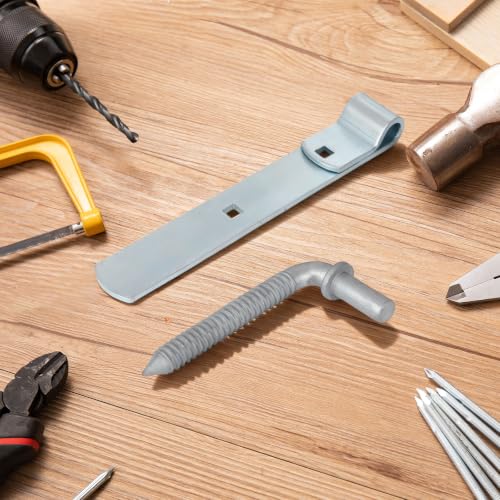 4 Packs 8'' Zinc Strap Hinge for Gates, Heavy Duty Gate Strap Hinge Zinc Plated with L-Screw (M16 × 125mm) for Barns Tool Sheds and Other Swing Doors, Galvanized - style: 4pcs L-shape-8''
