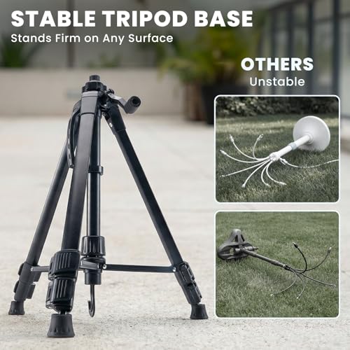 HOMENOTE Standing Misters for Outside Patio, 4.8FT Adjustable Height | Tripod Base, 26FT Misting Hose, Portable Misting System For Backyard Tanning, Pool, BBQ Cooling & Garden Watering