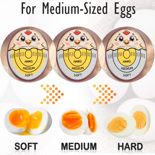 Nobleegg Egg Timer Pro2 Boiler Hard Medium Soft Boiled Eggs Changes Color Yellow Certified - color: Yellow
