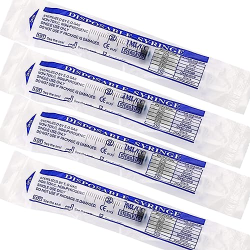 25 Pack 1ml 27Ga Lab Syringe Tools, Individually Packed - style: 25 pack - 1ml 27 gauge