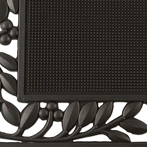 DII Rubber Doormats Collection All Weather, 18x30, Leaf Border - color: Leaf Border, size: 1'6" x 2'6" (Rectangular)