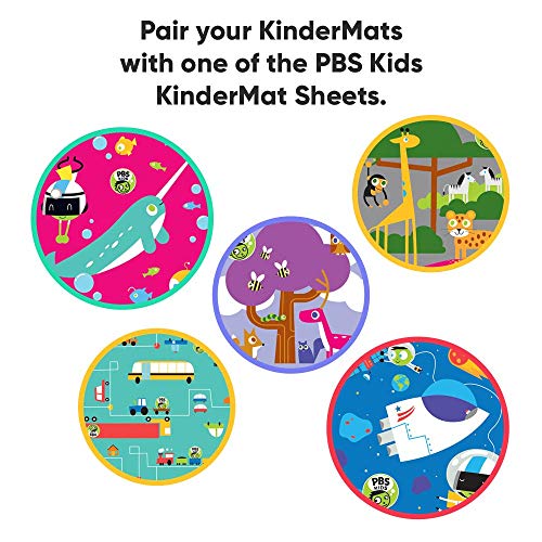 Toddler KinderMat Rest Mat with Pillow, 3/4 Inch Thickness, 8-mil Vinyl - color: Blue and Grey