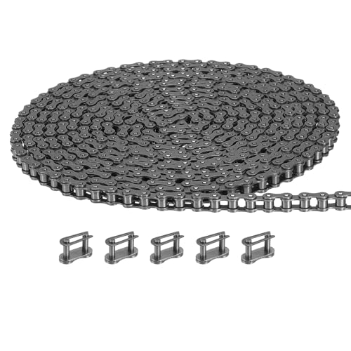 DTGN ANSI#41/ISO 085-1 Roller Chain 20Feet 12.7mm Pitch, Manganese Steel Operator Chains with 5 Connecting Links Pitch for Sliding Gate Mini Bikes Scooters Bike, 480 Links - size: 20Feet Chains with 5 Connecting Links