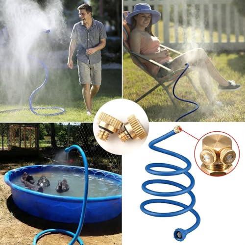 50Pcs Brass Mister Nozzles, 0.012" Misting Tips for Outdoor Cooling | 0.3mm Orifice, 10/24 UNC Thread, Replacement Heads for Patio Misting System, High Pressure Water Mister Parts